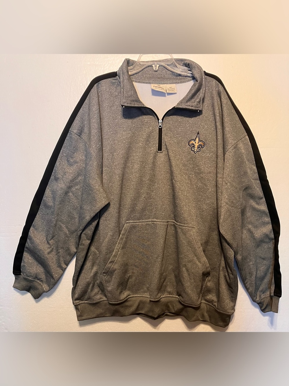 Fanatics Gray and Black 4XLT New Orleans Saints Zip Up Jacket